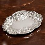 Art Nouveau sterling silver ring dish / pin tray with vacant