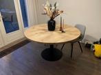 Eikenhouten Massief eiken ronde tafel 120 130 140 150 cm, Huis en Inrichting, Nieuw, Rond eiken boomstam ovaal ovale ronde verjongd