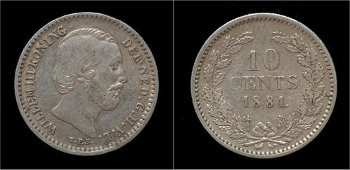 Netherlands Willem Iii 10 cent 1881 zilver, Postzegels en Munten, Munten en Bankbiljetten | Toebehoren, Verzenden