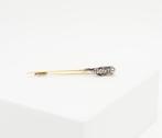 Broche - 18 karaat Geel goud, Zilver Diamant (Natuurlijk), Sieraden, Tassen en Uiterlijk