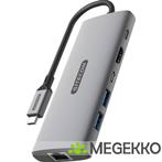 Sitecom 6 in 1 USB-C Power Delivery GEN2 Multiport Adapter, Verzenden, Nieuw, Sitecom