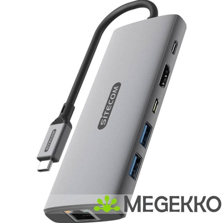 Sitecom 6 in 1 USB-C Power Delivery GEN2 Multiport Adapter, Computers en Software, Windows Laptops, Nieuw, Verzenden