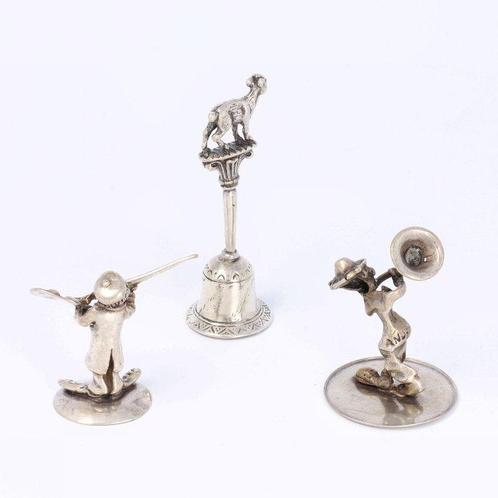 Schilder | Tafelbel | Muzikant - NO RESERVE - Miniatuur, Antiek en Kunst, Antiek | Goud en Zilver