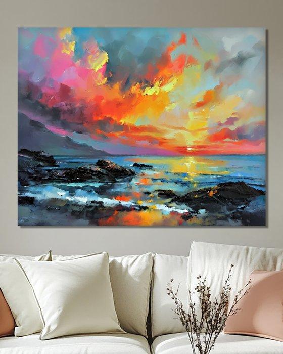 Chrystian Milanowski - The Colorfull Shore II - XL, Antiek en Kunst, Kunst | Designobjecten