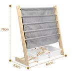 Kinderboekenkast met 4 Planken en 2 Speelgoedboxen 78×69×33c, Verzenden, Nieuw