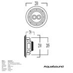 Speaker Aquasound Samba-DT (Single Stereo) Vochtbestendig, Nieuw, Ophalen of Verzenden