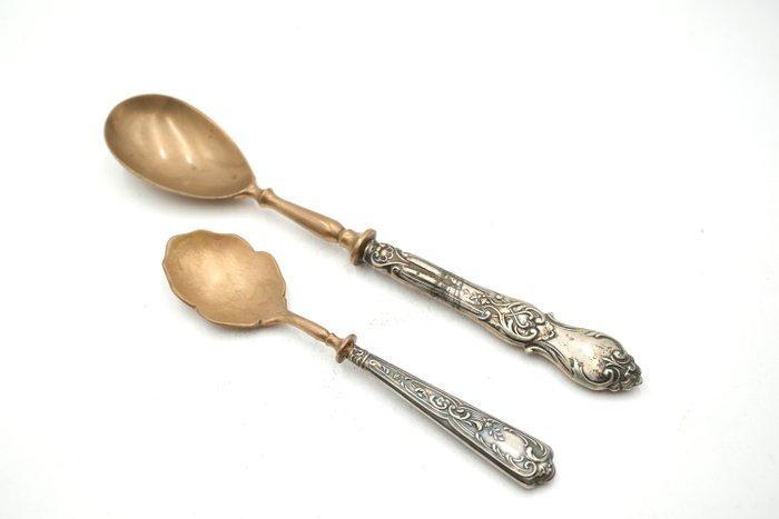 Lepel (2) - .833 zilver - Twee lepels, Antiek en Kunst, Antiek | Goud en Zilver