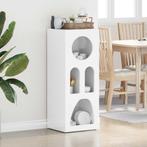 vidaXL Dressoir Hoogglans wit 40 x 35 x 100,5 cm Bewerkt, Huis en Inrichting, Kasten | Dressoirs, Verzenden, Nieuw, Overige houtsoorten