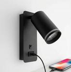 LED wandlamp - Bedlamp met USB+C-poort | GU10 fitting, Huis en Inrichting, Lampen | Wandlampen, Ophalen of Verzenden, Nieuw, Metaal