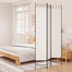 vidaXL Kamerscherm met 3 panelen 120x220 cm stof wit, Huis en Inrichting, Woonaccessoires | Kamerschermen, Verzenden, Nieuw