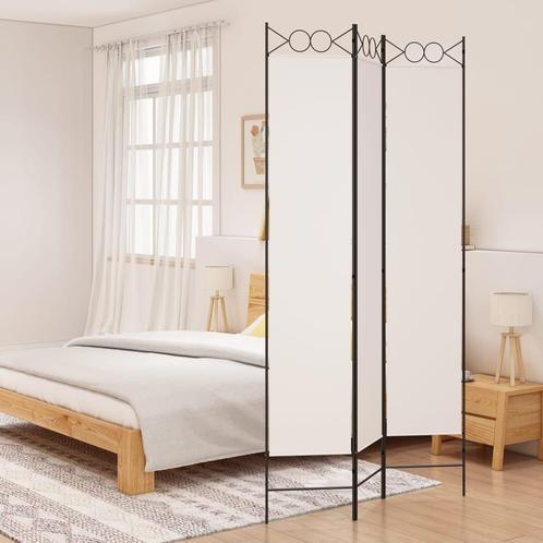 vidaXL Kamerscherm met 3 panelen 120x220 cm stof wit, Huis en Inrichting, Woonaccessoires | Kamerschermen, Nieuw, Verzenden