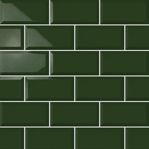 Wandtegel metrotegel 10x20 zee groen glans wandtegel, Doe-het-zelf en Verbouw, Tegels, Wandtegels, Nieuw, 10 m² of meer, Keramiek