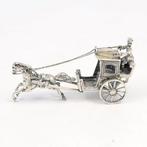 NO RESERVE Rijtuig - Miniatuur beeldje - .835 zilver