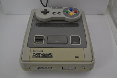 Super Nintendo Console Set - Verkleurd (SNES), Spelcomputers en Games, Spelcomputers | Nintendo Super NES, Zo goed als nieuw, Verzenden