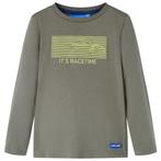 vidaXL Kindershirt met lange mouwen 128 kakikleurig, Verzenden, Nieuw