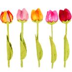 Vilten Tulp Complete set van 5 stuks - Roze/Geel/Fuchsia/Roo, Huis en Inrichting, Woonaccessoires | Overige, Ophalen of Verzenden