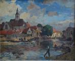 Henk van leeuwen (1890-1972) - Stad aan de haven, Antiek en Kunst, Kunst | Schilderijen | Klassiek