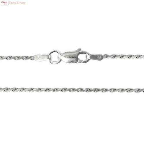 Zilveren rope ketting 60 cm 1.6 mm, Sieraden, Tassen en Uiterlijk, Kettingen, Nieuw, Verzenden