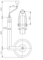Winterhoff Neuswiel Kunststof Velg 215x70mm 48mm, Ophalen of Verzenden, Nieuw