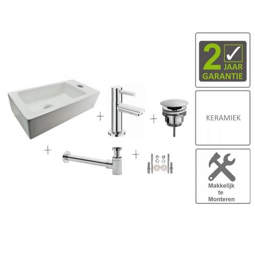 BWS One Pack Mini-Blong Rechts Compleet Wit, Doe-het-zelf en Verbouw, Sanitair, Overige typen, Nieuw, Chroom, Ophalen of Verzenden