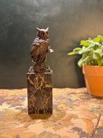 Milo (1910-1978) - Beeld, Bos uil - 28 cm - Brons, Marmer