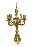 Kandelaar - Verguld brons - Barok kaarsenhouder, Antiek en Kunst, Curiosa en Brocante