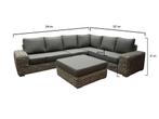 Queen hoek loungeset 5 delig grijs wicker, Ophalen of Verzenden, Nieuw, Wicker