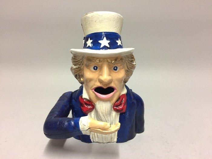 Spaarpot - Gietijzeren Uncle Sam als spaarpot, Antiek en Kunst, Kunst | Designobjecten