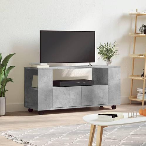 vidaXL Tv-meubel 102x34,5x43 cm bewerkt hout betongrijs, Huis en Inrichting, Kasten | Televisiemeubels, 25 tot 50 cm, Nieuw, Overige houtsoorten
