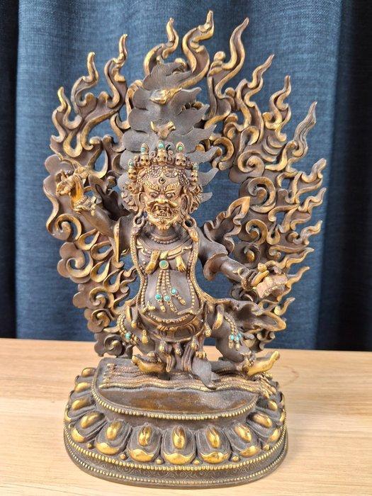 Figuur - Oude Bronzen Vajrapani - Brons - Nepal, Antiek en Kunst, Antiek | Overige Antiek