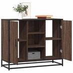 vidaXL Dressoir 92x35x76 cm bewerkt hout bruin eikenkleurig, Verzenden, Nieuw, Overige houtsoorten