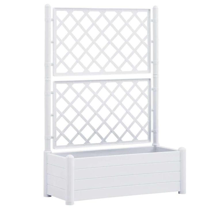Plantenbak wit 100x142cm | Tweedekansje!, Tuin en Terras, Bloembakken en Plantenbakken, 60 cm of meer, 100 cm of meer, Nieuw, Kunststof
