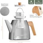Theepot met filter - Dubbelwandig - 1,3L - RVS - WALDWERK, Verzenden, Zo goed als nieuw