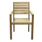 Showroommodel  Montana dining tuinstoel teak met brede, Tuin en Terras, Tuinsets en Loungesets, Ophalen of Verzenden, Nieuw