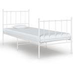 vidaXL Bedframe metaal wit 100x200 cm, Huis en Inrichting, Slaapkamer | Bedden, 100 cm, Eenpersoons, Verzenden, Wit