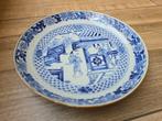 Yongzheng Period - Bord - Porselein - Zeldzame blauw-witte