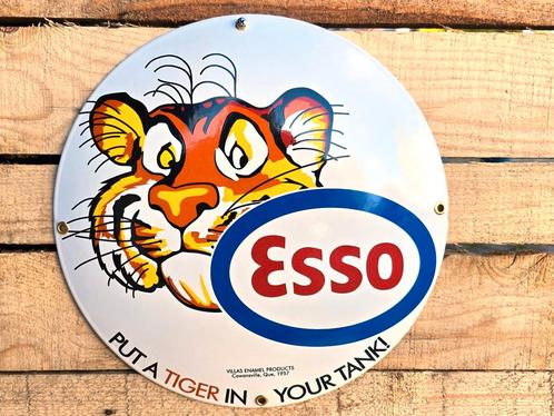 Esso "Put a Tiger in Your Tank!" – Emaille bord, Verzamelen, Merken en Reclamevoorwerpen, Verzenden