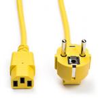 C13 kabel | ACT | 1.2 meter (Haaks, Geel), Verzenden, Nieuw