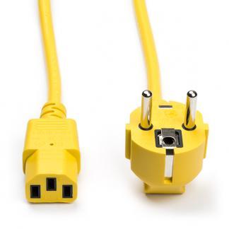 C13 kabel | ACT | 1.2 meter (Haaks, Geel), Computers en Software, Pc- en Netwerkkabels, Nieuw, Verzenden