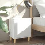 vidaXL Nachtkastjes 2 st met massief houten poten 40x30x50, Huis en Inrichting, Minder dan 45 cm, Verzenden, Nieuw, Minder dan 55 cm