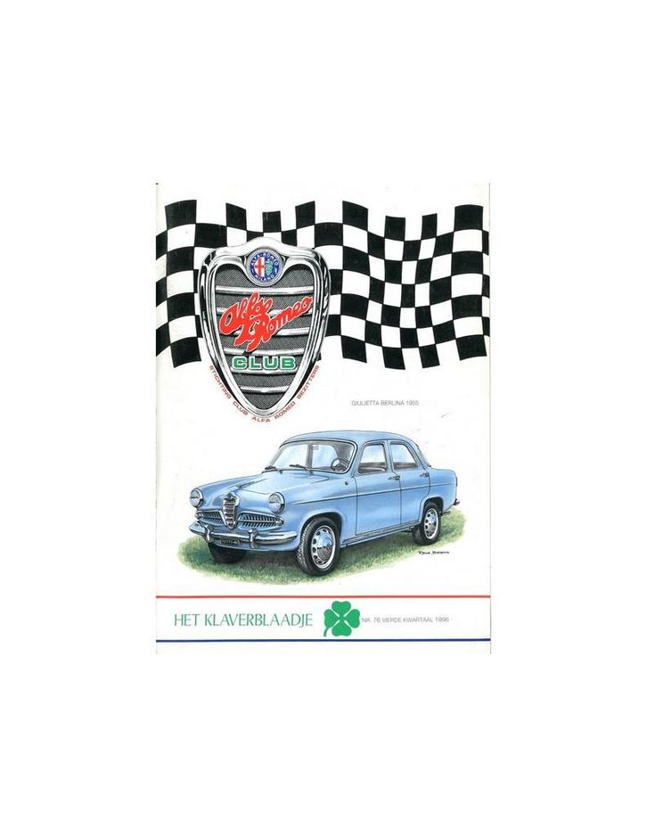 1996 ALFA ROMEO CLUB HET KLAVERBLAADJE 76 NEDERLANDS, Boeken, Auto's | Folders en Tijdschriften, Alfa Romeo