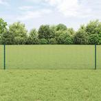 vidaXL Gelaste Draadhek met 22 U-palen Groen 0.6x50 m Staal, Verzenden, Nieuw, IJzer