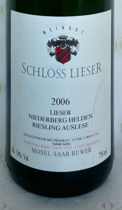 2006 Schloss Lieser Niederberg Helden Lange Goldkapsel, Verzamelen, Wijnen
