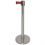afzetpaal met rode band  | 96,5 x 34,5(Ø)cm  | RVS, Verzenden, Nieuw in verpakking
