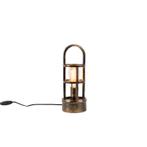 Art Deco tafellamp brons 35 cm - Kevie, Huis en Inrichting, Lampen | Tafellampen, Nieuw, Art Deco, Minder dan 50 cm