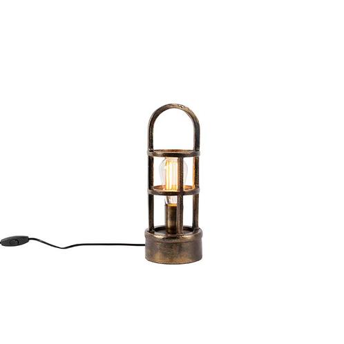 Art Deco tafellamp brons 35 cm - Kevie, Huis en Inrichting, Lampen | Tafellampen, Nieuw, Minder dan 50 cm