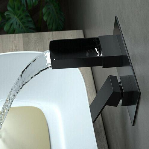 Zwarte luxe inbouw watervalkraan, Doe-het-zelf en Verbouw, Sanitair, Kraan, Nieuw, Verzenden