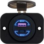 ProRide 12V USB Stopcontact 2 Poorten Inbouw - QC4.0 - USB, Doe-het-zelf en Verbouw, Verzenden, Nieuw
