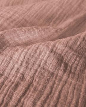 Hydrofiel Katoen Linnenstructuur Dusty Roze, Hobby en Vrije tijd, Stoffen en Lappen, Roze, Nieuw
