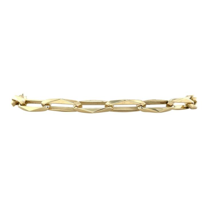 Gouden vintage closed forever armband 14 kt, Sieraden, Tassen en Uiterlijk, Armbanden, Nieuw, Ophalen of Verzenden
